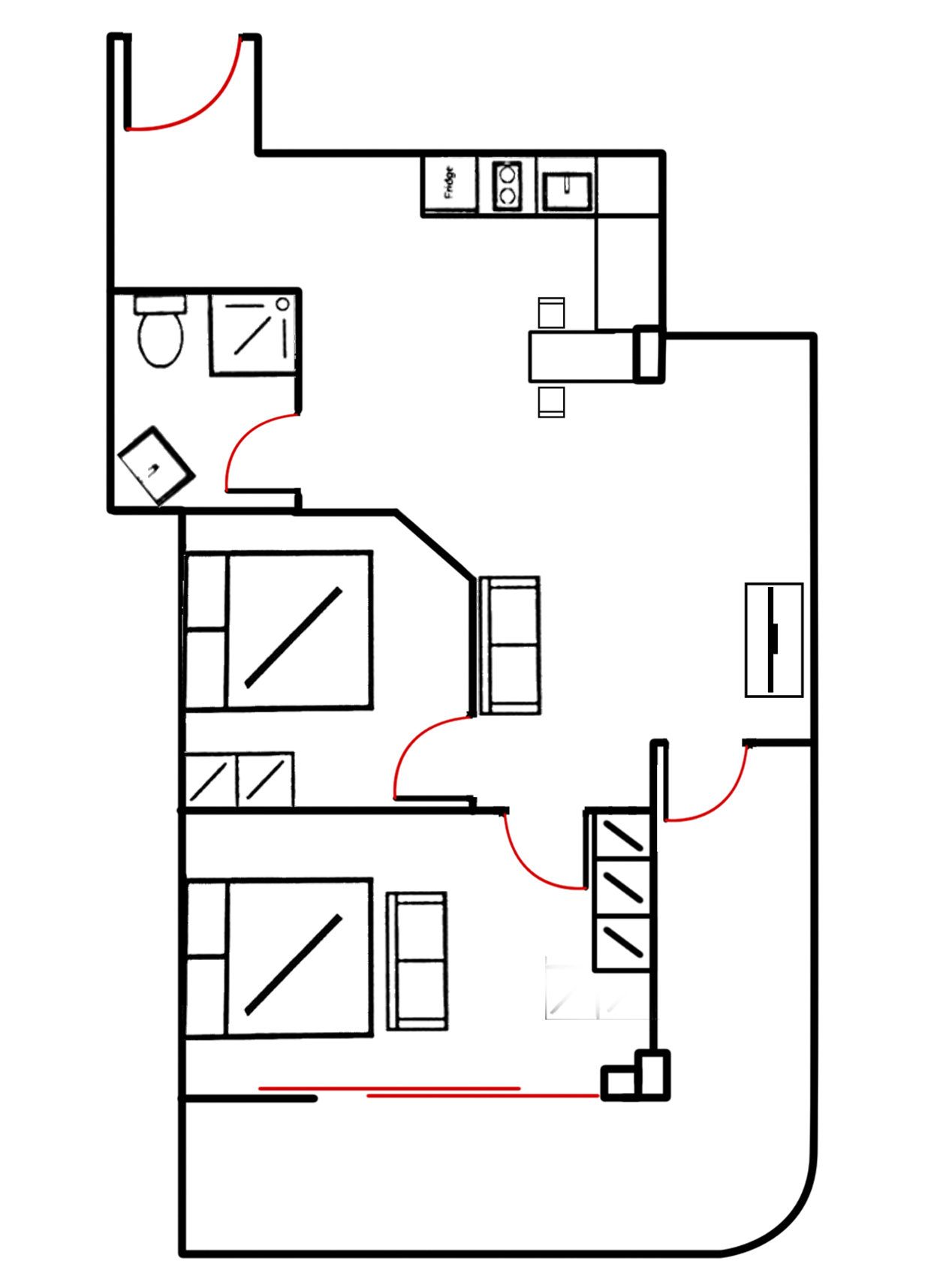 111 Appartment 2 Bedroom